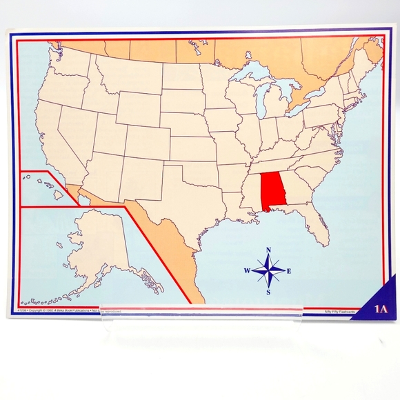 A Beka 9"x12" Nifty Fifty 100 State/Capital Flashcards - Picture 5 of 9